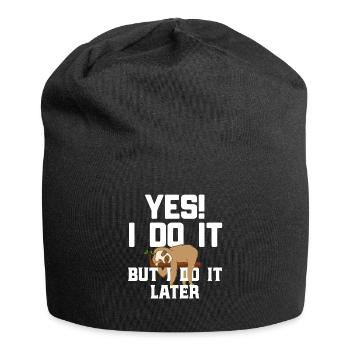 Sloth saying - Jersey Beanie - black - Front