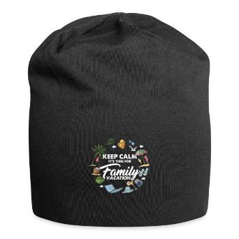 Voyager amoureux de la plage - Bonnet en jersey - noir - Devant