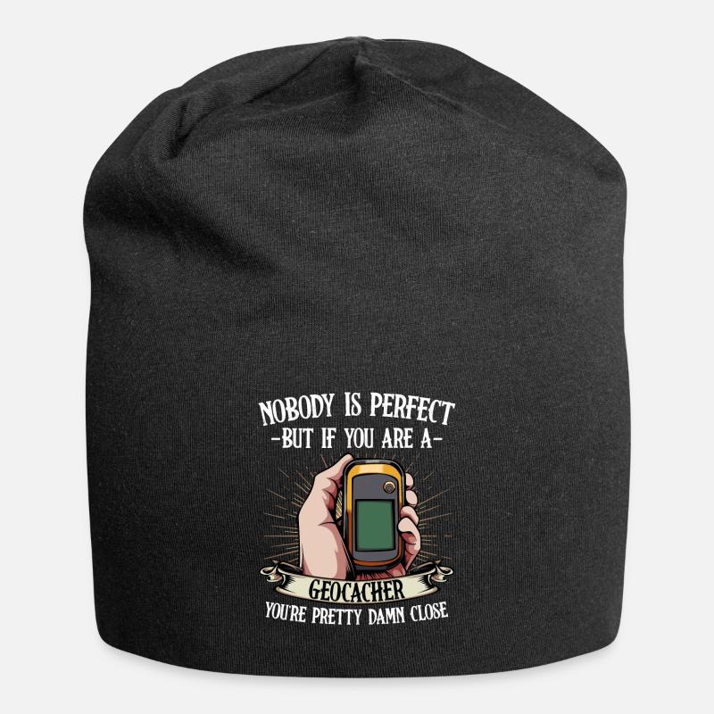 Geocaching - Jersey-Beanie - Schwarz