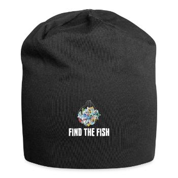 Trouver le poisson - changement climatique, protection de l'environnement - Bonnet en jersey - noir - Devant