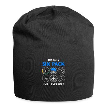 Pilot six pack - flying, plane, flying lesson - Jersey Beanie - black - Front