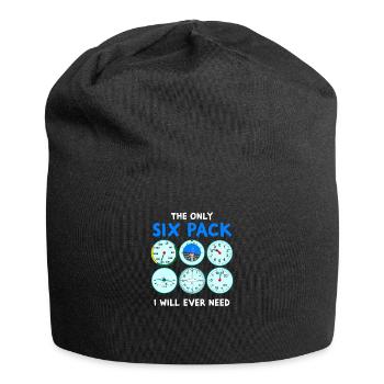 Pilot six pack - flying, plane, flying lesson - Jersey Beanie - black - Front
