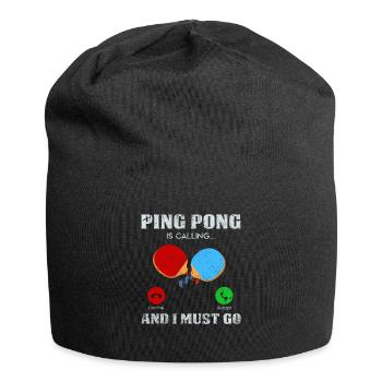 Ping Pong Funny Sayings Table Tennis Gift Idea - Jersey Beanie - black - Front