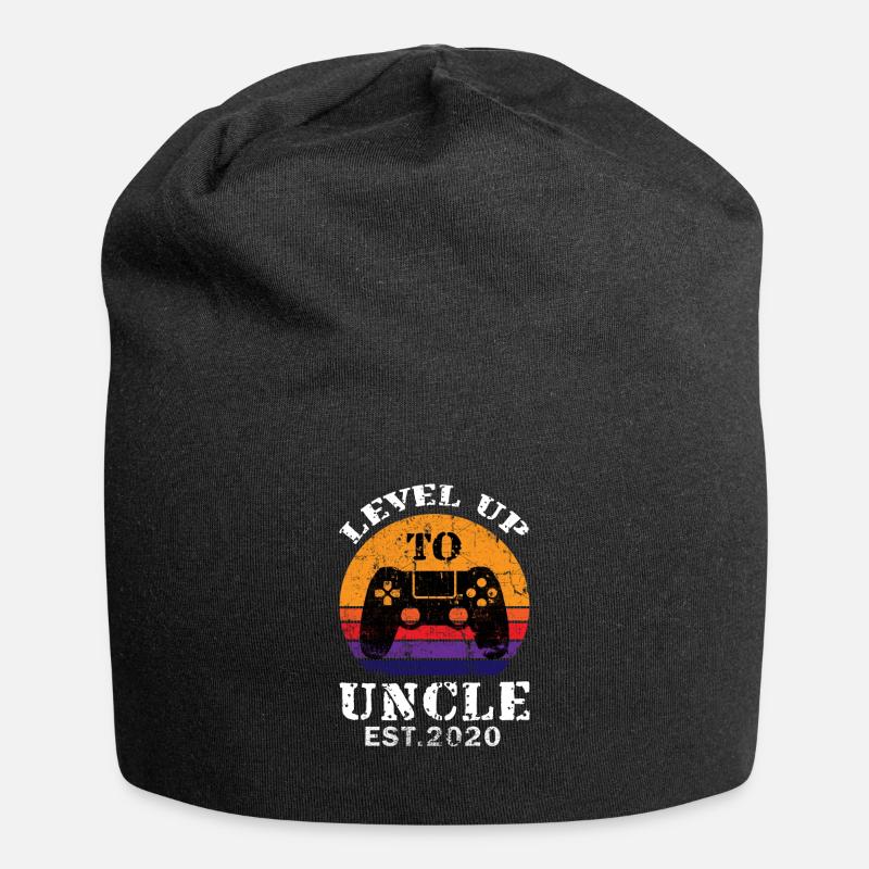 Level up to Onkel werdender Onkel Spruch - Jersey-Beanie - Schwarz