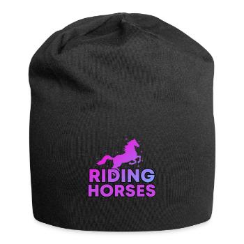 Équitation - Bonnet en jersey - noir - Devant