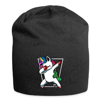 Dabbing Dab Licorne Mignon créature fabuleuse cadeau - Bonnet en jersey - noir - Devant