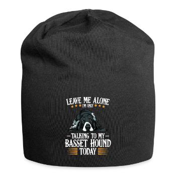 Basset Hound - Jersey Beanie - black - Front