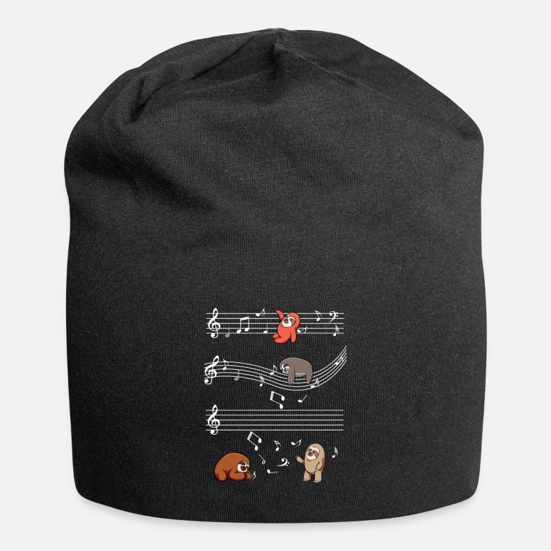 Faultier - Jersey-Beanie - Schwarz