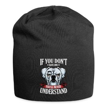 Cool Boxer Statement Dire le cadeau du propriétaire du chien - Bonnet en jersey - noir - Devant