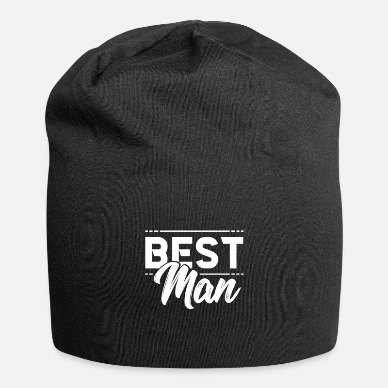 Bester Mann - Jersey-Beanie - Schwarz