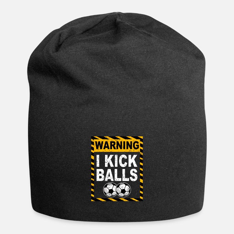 Fussballspieler - Jersey-Beanie - Schwarz