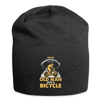 Fitness Opa Heimtrainer Fahrrad MTB - Jersey-Beanie - Schwarz - Vorne