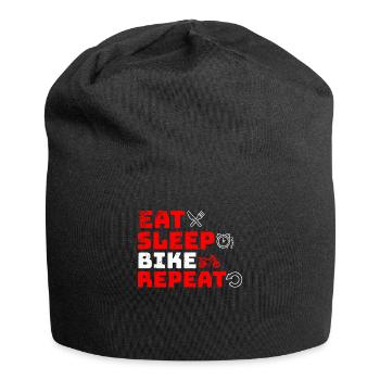 Mangez la répétition du vélo de sommeil - Bonnet en jersey - noir - Devant