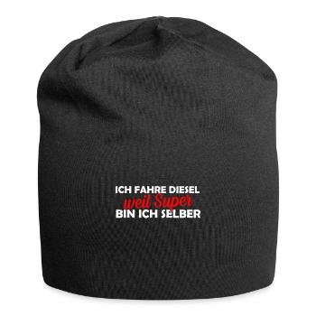 Ich fahre Diesel, weil super bin ich selber - Jersey-Beanie - Schwarz - Vorne