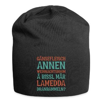 Weihnachtbaum & Lametta (Sächsisch-Edition) - Jersey-Beanie - Schwarz - Vorne