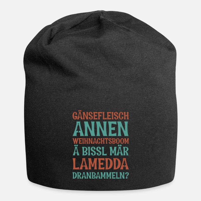 Weihnachtbaum & Lametta (Sächsisch-Edition) - Jersey-Beanie - Schwarz