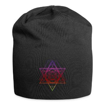 Techno Ring Pentagram Colorful EDM Music - Jersey Beanie - black - Front