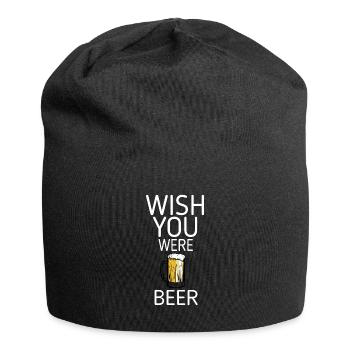 Bière jardin bière bouteille bière bière tente chope de bière - Bonnet en jersey - noir - Devant