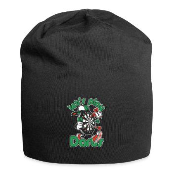 Wolfram Werfer Dartsmith Dartscheibe Geschenk - Jersey-Beanie - Schwarz - Vorne