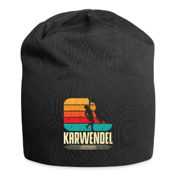 Karwendel - Bergsteigen, Wandern - Jersey-Beanie - Schwarz - Vorne