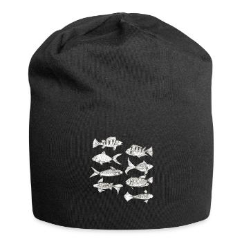 Fish Collection Vintage Fishes Gift Fishing Fish - Bonnet en jersey - noir - Devant