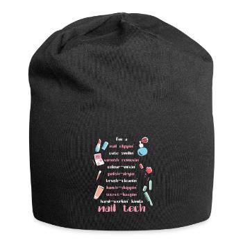 Nagel Tech Kosmetikerin Fingernägel Nagel Tech Geschenk - Jersey-Beanie - Schwarz - Vorne