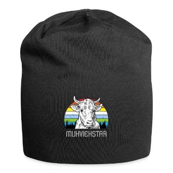 Muhviehstar Kuh - Jersey-Beanie - Schwarz - Vorne