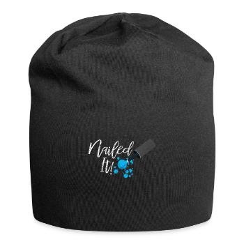Nailed It! Nageldesign Cool Nageldesigner Geschenk - Jersey-Beanie - Schwarz - Vorne