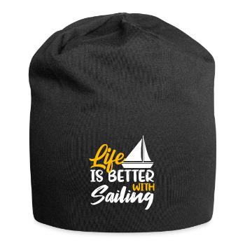 Life is better Sailing Sailors sailing - Jersey Beanie - black - Front