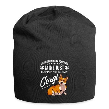 Welsh Corgi - Jersey Beanie - black - Front