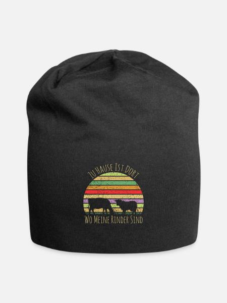Agriculteur vache vache ferme fermier cadeau - Bonnet en jersey - noir