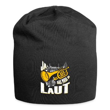 Ja das muss so laut Musik Trompete - Jersey-Beanie - Schwarz - Vorne
