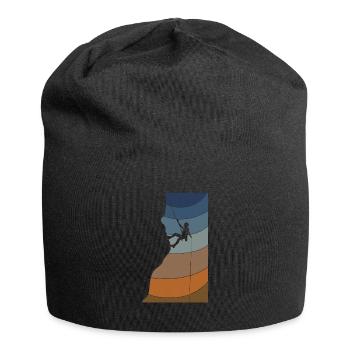 Rock climbing climber - Jersey Beanie - black - Front