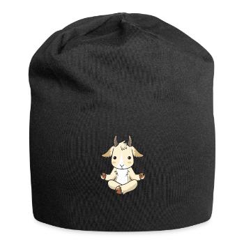 Yoga Ziege Ziegen Ziegenbock Goat Geschenk - Jersey-Beanie - Schwarz - Vorne