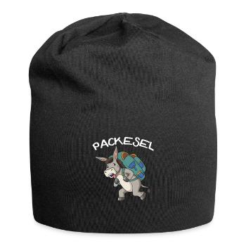 Esel Packesel Maultier Muli Donkey Geschenk - Jersey-Beanie - Schwarz - Vorne