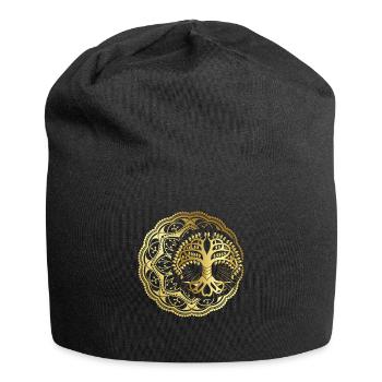 Tree of Life, Chakras for Spiritual Yoga, Buddha - Jersey Beanie - black - Front