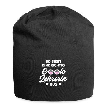 Lehrerin - Jersey-Beanie - Schwarz - Vorne
