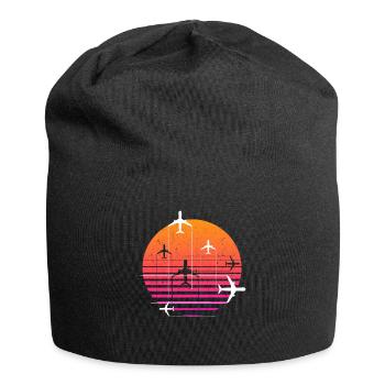 Pilotes avions Vintage Style - Bonnet en jersey - noir - Devant
