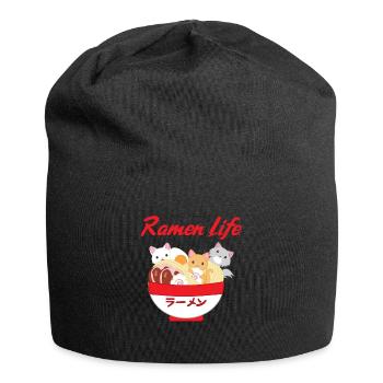 Ramen cats cat Japanese - Jersey Beanie - black - Front