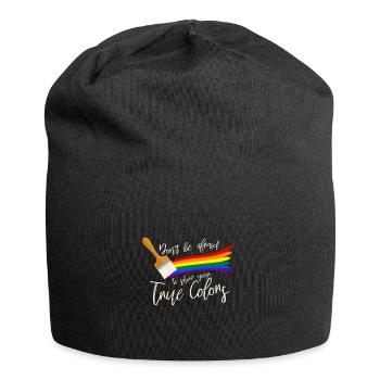 Gay Pride - Jersey-Beanie - Schwarz - Vorne