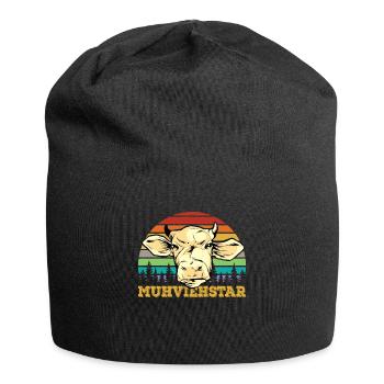 Muhviehstar Kuh Farmer - Jersey-Beanie - Schwarz - Vorne