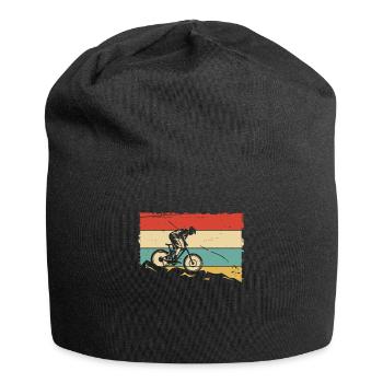 MTB downhill, mountain bike cyclist, outdoor sports - Jersey Beanie - black - Front