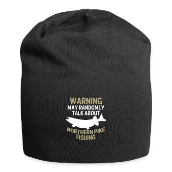 Funny Northern Pike Fishing Freshwater Fish Gift - Jersey Beanie - black - Front