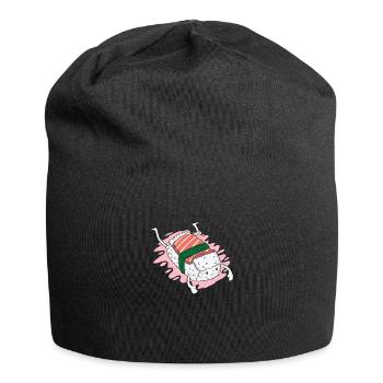 Sushi rice with salmon - Jersey Beanie - black - Front