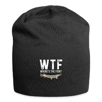 Funny Alligator Gar Fishing Freshwater Fish Gift - Jersey Beanie - black - Front