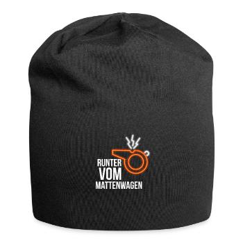 Runter vom Mattenwagen - Sportlehrer - Jersey-Beanie - Schwarz - Vorne