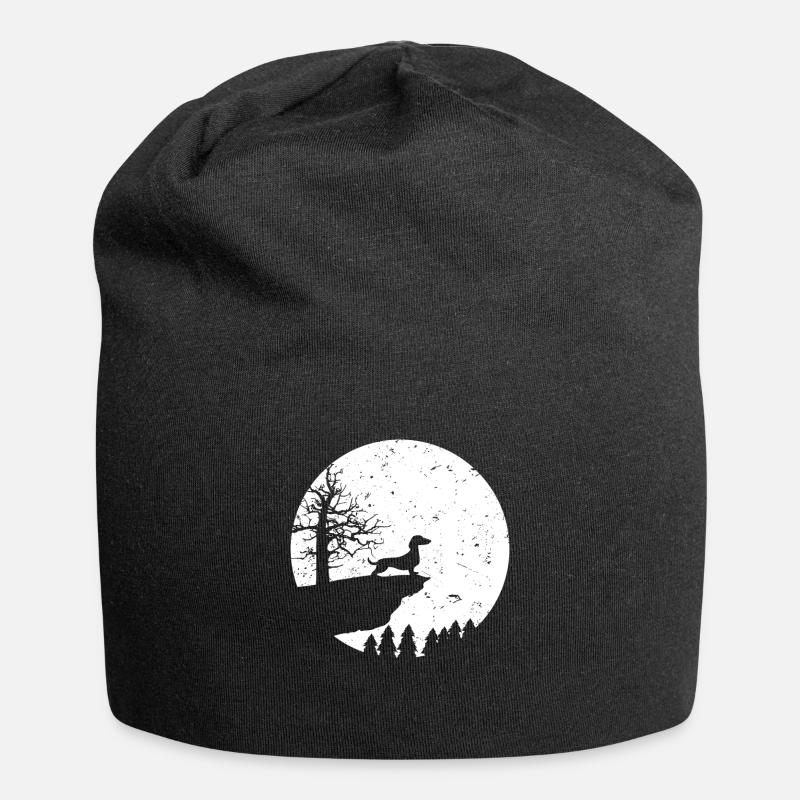 Hunde Dackel Hund Mond - Jersey-Beanie - Schwarz