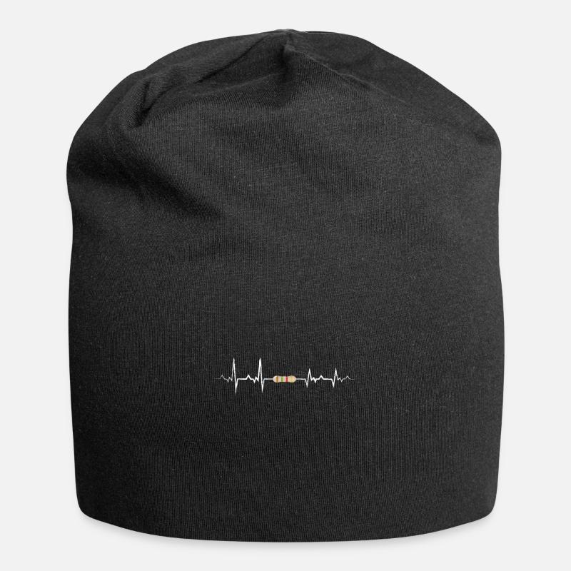Electrical engineering resistance heartbeat EKG - Jersey Beanie - black