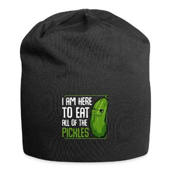 Pickle - I Am Here To Eat All Of The Pickles - Jersey Beanie - black - Front