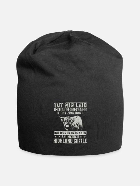 Highland cattle Highland cattle Highland cattle cow - Jersey Beanie - black